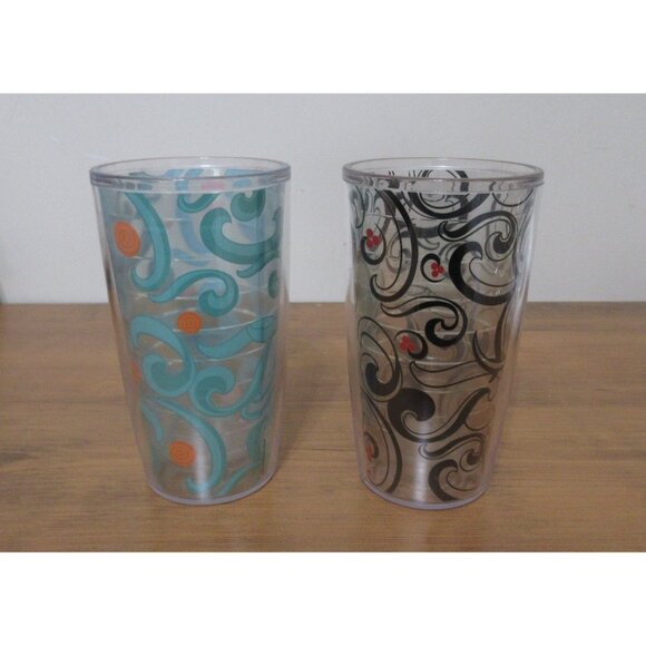 Tervis Tumbler 16 oz Geometric Swirl 2 Piece Set Insulated Made in USA Lifetime - Picture 3 of 5